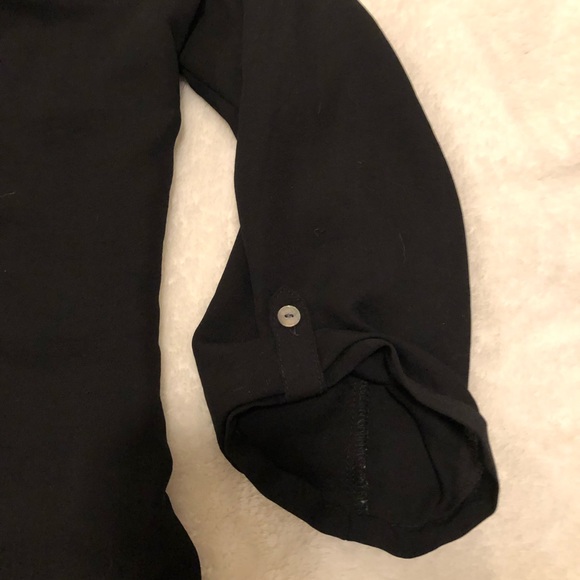 Black 3/4 Sleeve Blouse - Picture 2 of 2